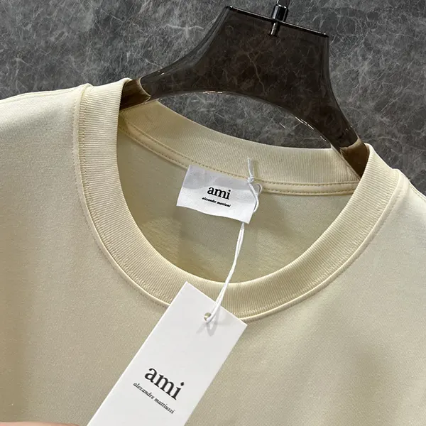 アミ パリス■オーガニックコットンパッチ Tシャツ 偽物 HTS065