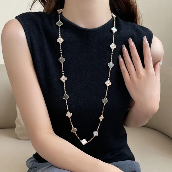 可愛いヴァンクリーフ アーペル K18PG ネックレス マザーオブパール コピー商品
