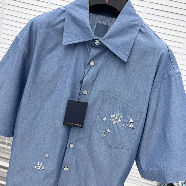 ルイヴィトン シャンブレー半袖シャツ n級品 vuf80011