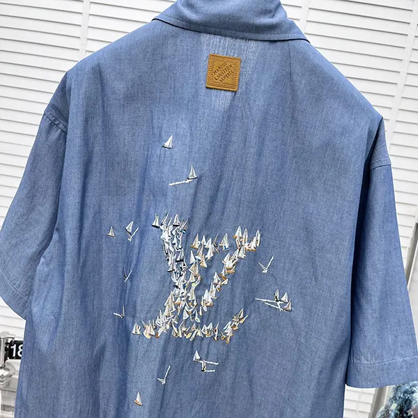 ルイヴィトン シャンブレー半袖シャツ n級品 vuf80011