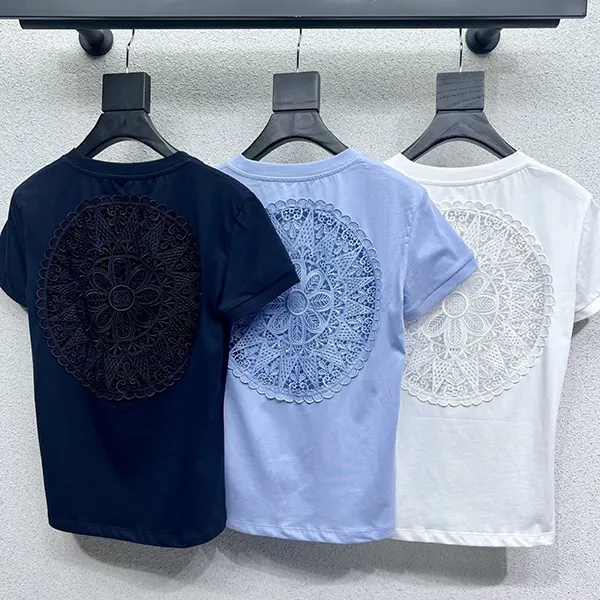n級品 おすすめ ロエベ コットンレースTシャツ スーパーコピー loo72995
