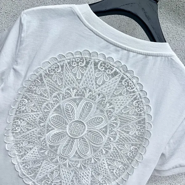 n級品 おすすめ ロエベ コットンレースTシャツ スーパーコピー loo72995