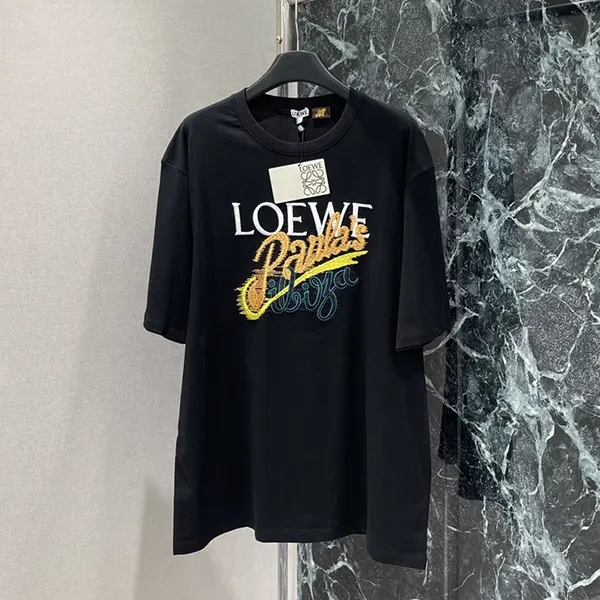 素敵な ロエベ Paulas Ibiza プリントコットン 偽物 半袖Tシャツ los71848