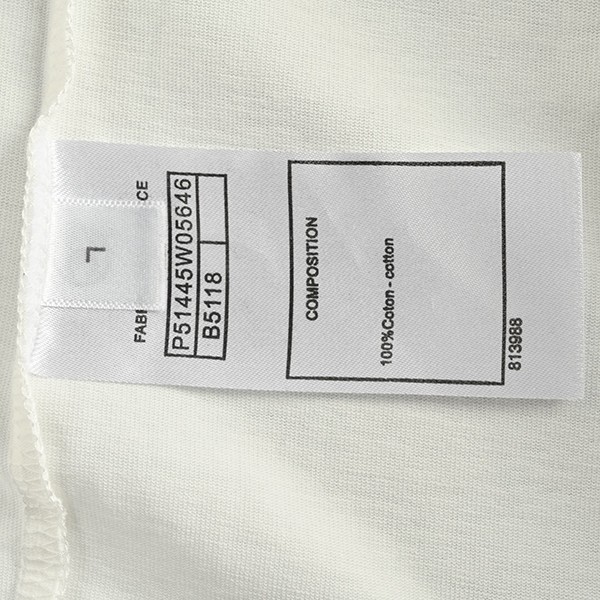 n級品 シャネル 半袖 Tシャツ 偽物 ホワイト クルーネック ロゴ 刺繍 shl06943