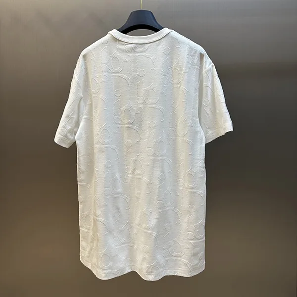 ディオール 25FALL Tシャツ 激安 ホワイト オブリーク コットン 593J696U3012