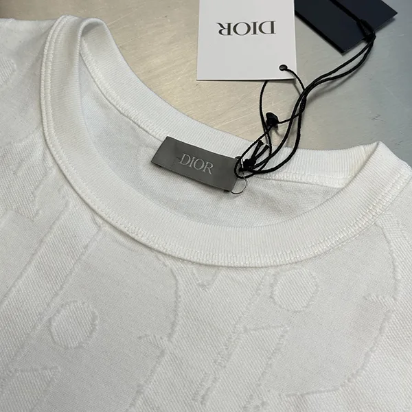 ディオール 25FALL Tシャツ 激安 ホワイト オブリーク コットン 593J696U3012