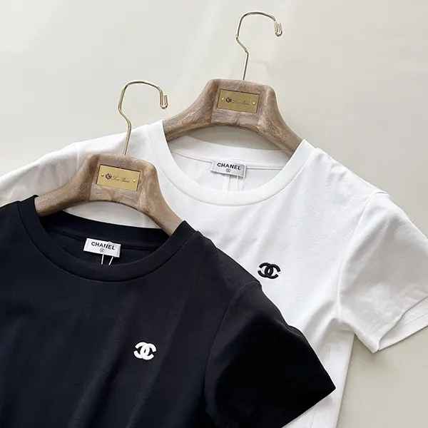 すぐ届 シャネル ccロゴ コットン Tシャツ 偽物 sho09708