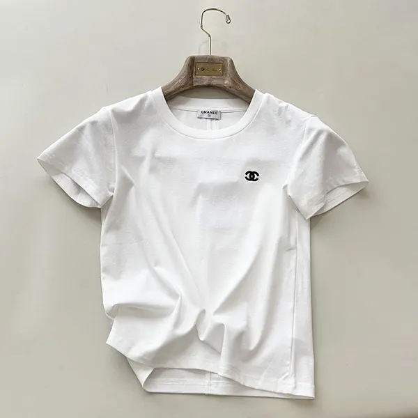 すぐ届 シャネル ccロゴ コットン Tシャツ 偽物 sho09708