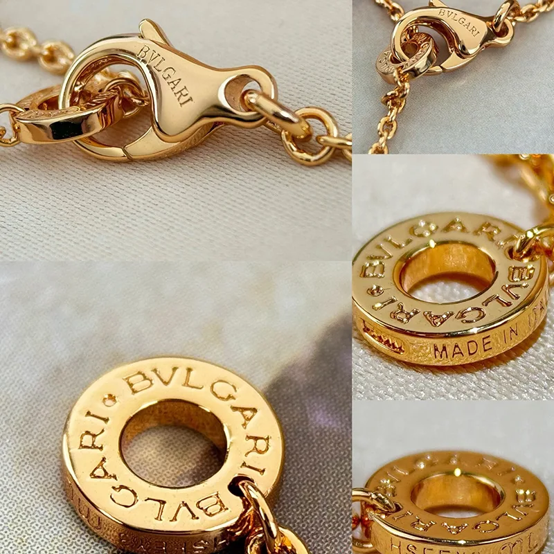 ブティック♪ブルガリ ネックレス レプリカ カボション 18K ゴールド 3色 Bux91726