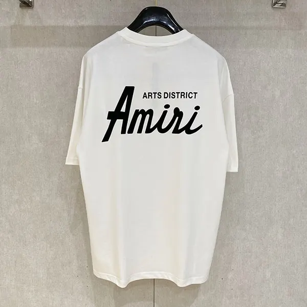 人気 アミリ ロゴプリントクルーネックTシャツ メンズ AMJYTE1146