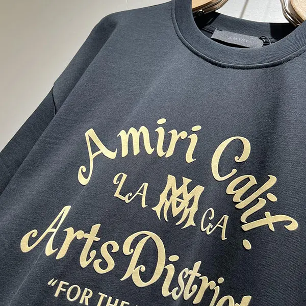 アミリ アーツ ディストリクト ショート Tシャツ クルー "ブラック" amr68937