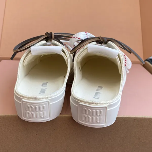ミュウミュウ スリッパ パチモン Denim sneaker mules myx91740
