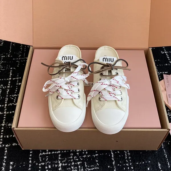 ミュウミュウ スリッパ パチモン Denim sneaker mules myx91740