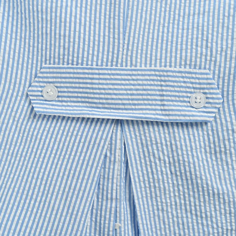 送料込【THOM BROWNE 贋物】ストライプ ボウタイシャツ ノースリーブ tof18697