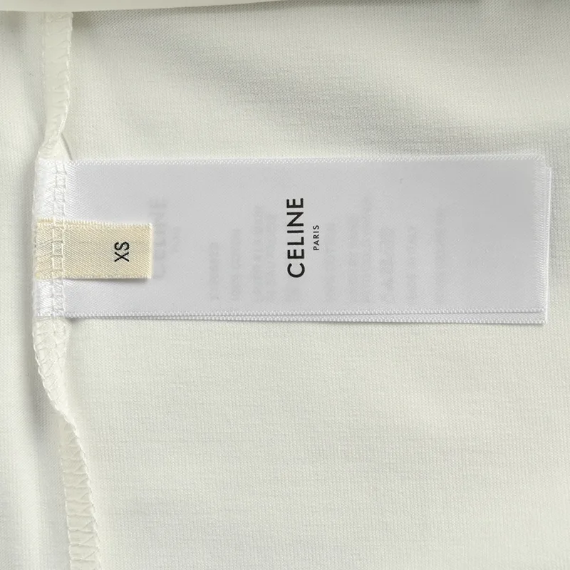 目を惹くカラー セリーヌ BLASON レギュラーTシャツ コットン パロディ Cew89891