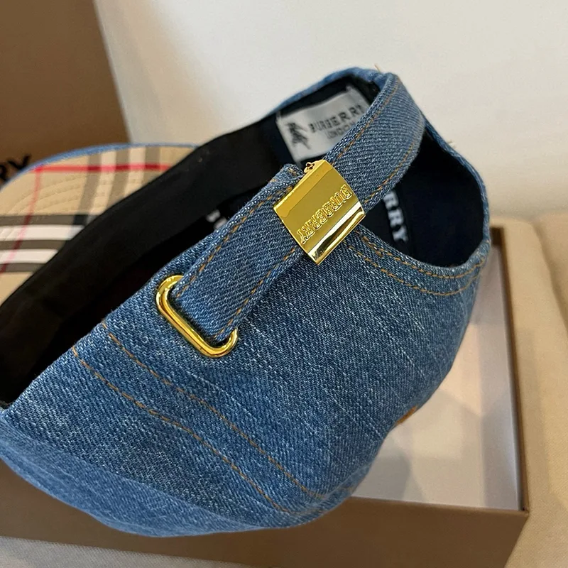 【大特価】バーバリー ロゴ刺繍 デニムベースボールキャップ 贋物 Bai68043