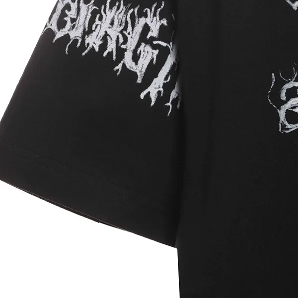 バレンシアガ DIYメタルTシャツ 偽物 ラージフィット ブラック/ホワイト baq86431