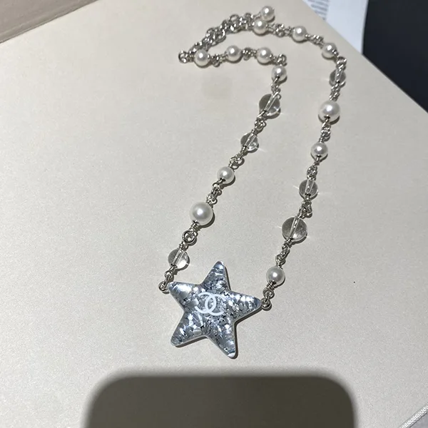 キラキラスター☆【シャネル】星 ロング ペンダント ネックレス sha06572