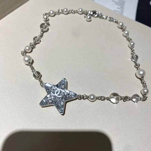 キラキラスター☆【シャネル】星 ロング ペンダント ネックレス sha06572