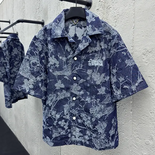 ルイヴィトン デニムシャツ n級品 長袖シャツ vur52131