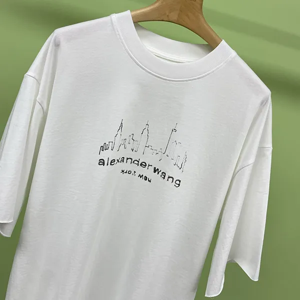 すぐ届く アレキサンダーワン 偽物 ロゴ コットン Tシャツ arj28278