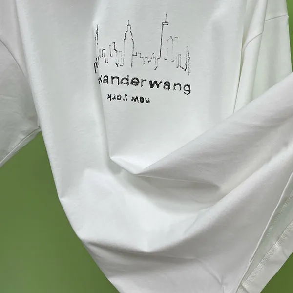 すぐ届く アレキサンダーワン 偽物 ロゴ コットン Tシャツ arj28278