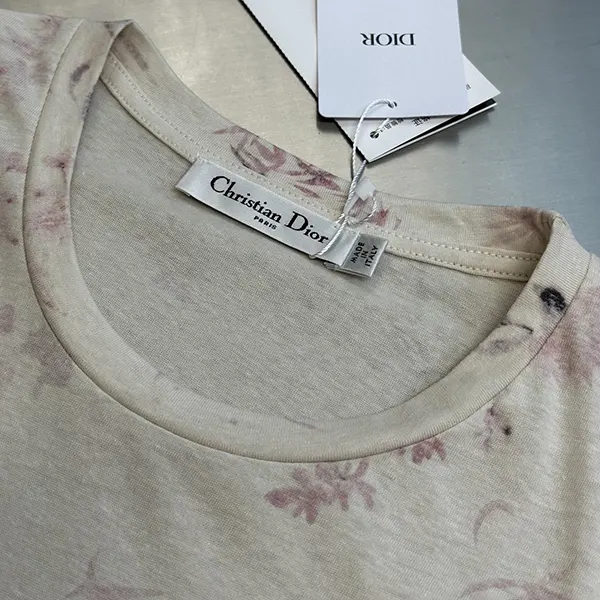 【大特価】ディオール Tシャツ 偽物 コットン リネン dej58457