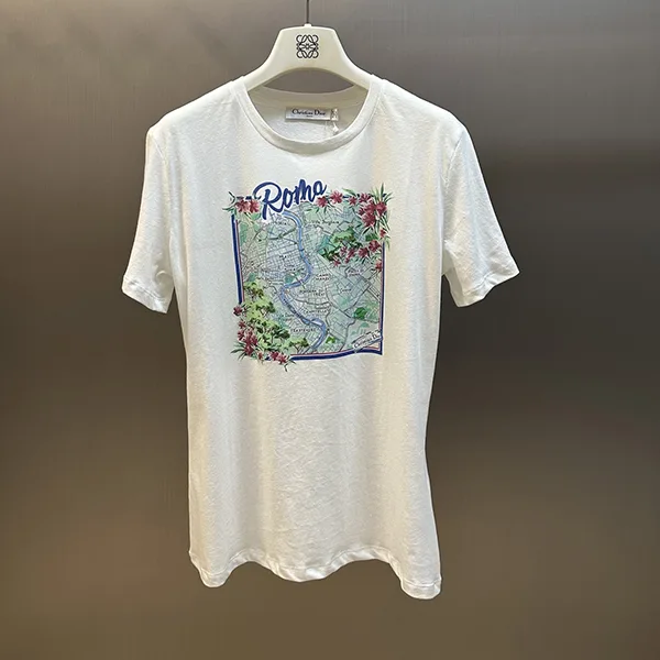 超話題!ディオール Roma Souvenir Tシャツ 偽物 コットン & リネン ジャージー deo64879