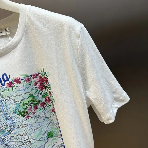 超話題!ディオール Roma Souvenir Tシャツ 偽物 コットン & リネン ジャージー deo64879