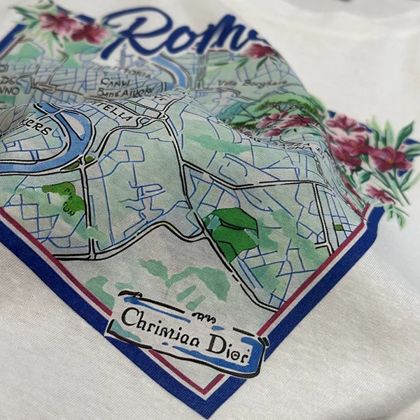 超話題!ディオール Roma Souvenir Tシャツ 偽物 コットン & リネン ジャージー deo64879
