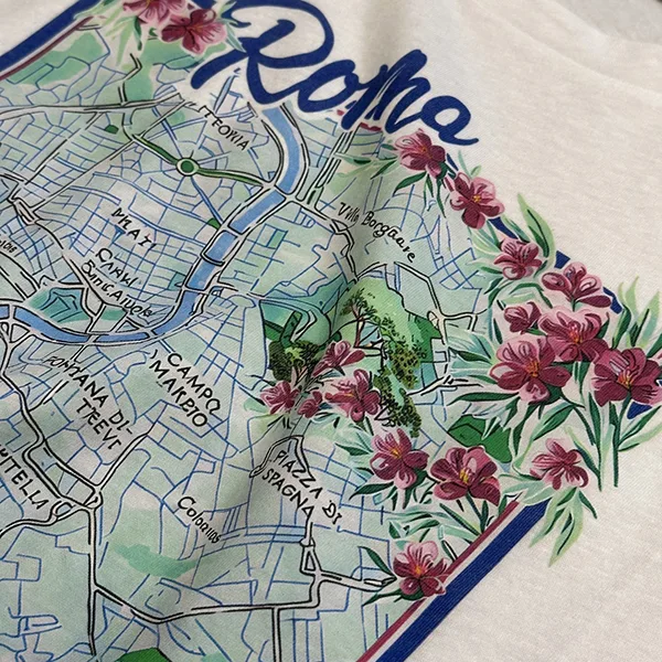 超話題!ディオール Roma Souvenir Tシャツ 偽物 コットン & リネン ジャージー deo64879