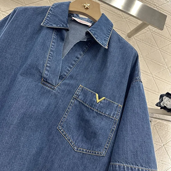 超人気☆ヴァレンティノ デニム 半袖 シャツ セットアップ コピー Vuz55563