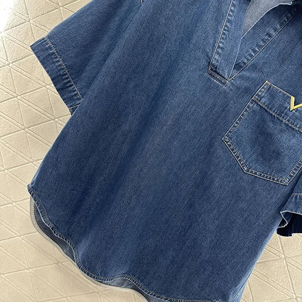 超人気☆ヴァレンティノ デニム 半袖 シャツ セットアップ コピー Vuz55563