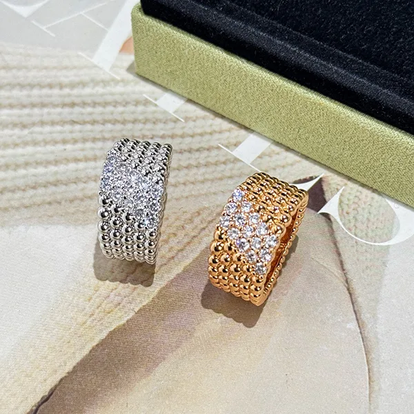 ヴァンクリーフ ペルレ N級品 ダイヤ リング 指輪 ダイヤ 18K YG VCARP7UT00