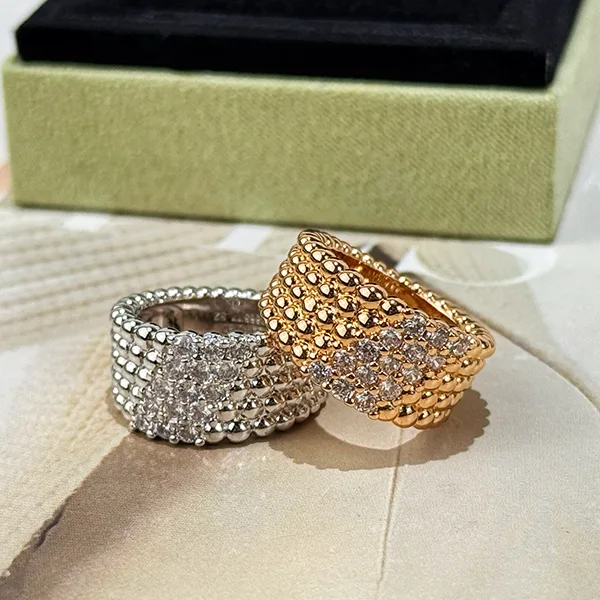 ヴァンクリーフ ペルレ N級品 ダイヤ リング 指輪 ダイヤ 18K YG VCARP7UT00