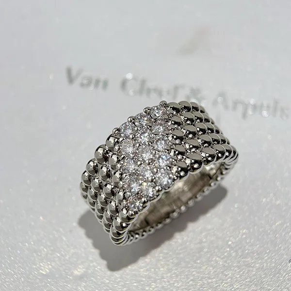 ヴァンクリーフ ペルレ N級品 ダイヤ リング 指輪 ダイヤ 18K YG VCARP7UT00