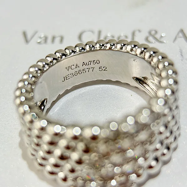 ヴァンクリーフ ペルレ N級品 ダイヤ リング 指輪 ダイヤ 18K YG VCARP7UT00