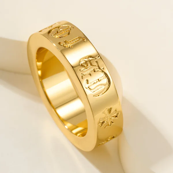 超人気☆クロムハーツ 22K コピー ゴールド スペンサー リング 指輪 GOLD RING Kuu23093