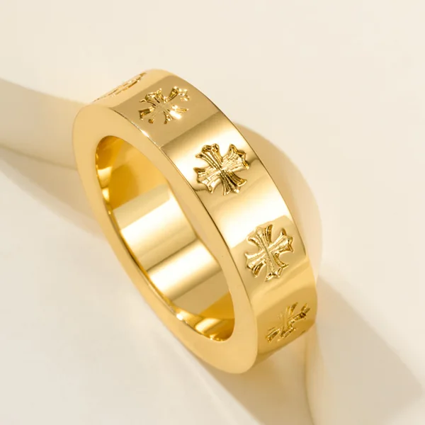 超人気☆クロムハーツ 22K コピー ゴールド スペンサー リング 指輪 GOLD RING Kuu23093