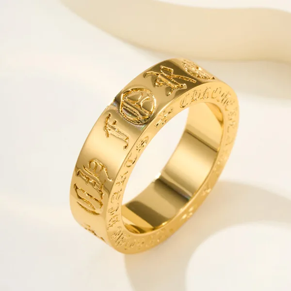 超人気☆クロムハーツ 22K コピー ゴールド スペンサー リング 指輪 GOLD RING Kuu23093