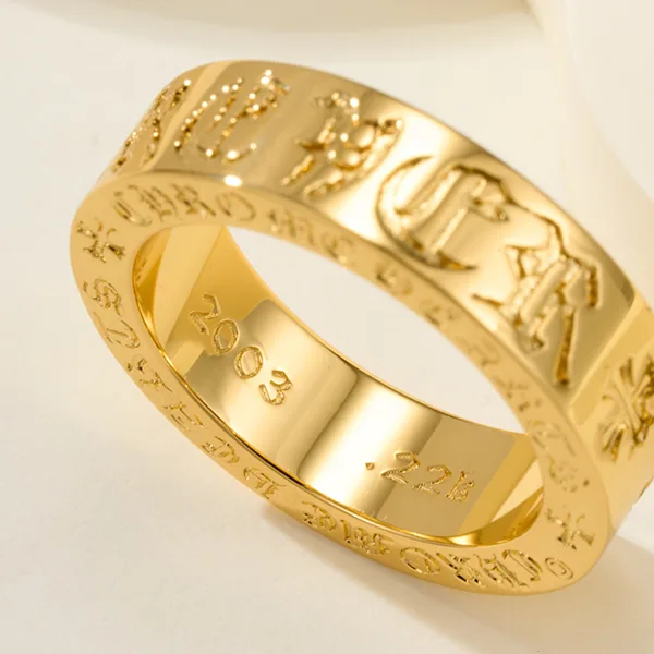 超人気☆クロムハーツ 22K コピー ゴールド スペンサー リング 指輪 GOLD RING Kuu23093