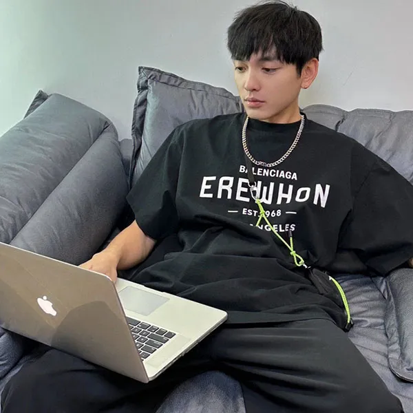 バレンシアガ コピー EREHON ロサンゼルス オーバーサイズ Tシャツ 2色 baq23473