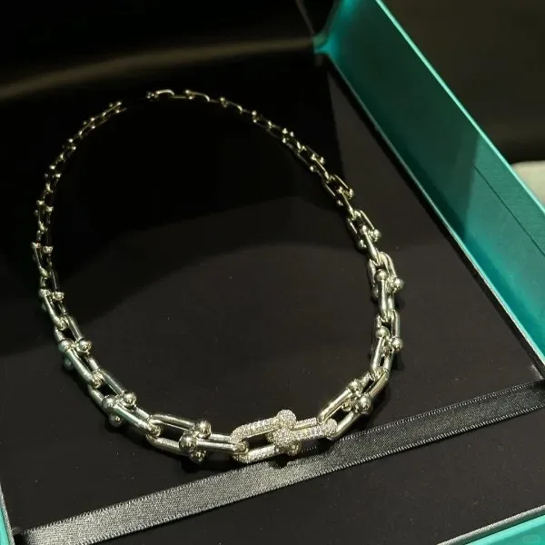 小栗旬愛用 ティファニー ハードウェア グラジュエイテッド リンク ネックレス 偽物 ホワイトゴールドにダイヤモンド 3色 72616065
