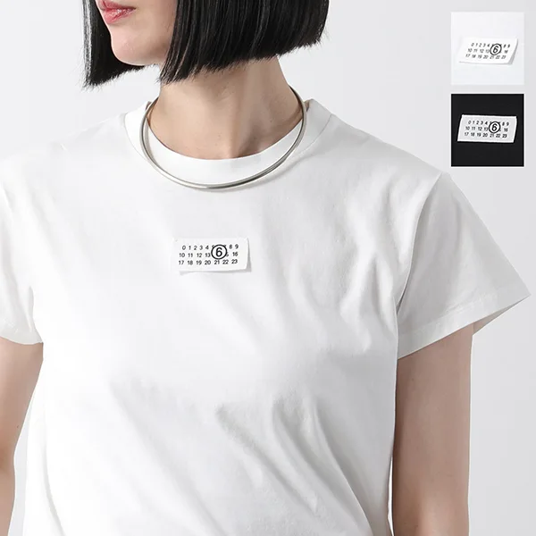 エムエムシックス Tシャツ 偽物 S52GC0327 S24312 ナンバリング ロゴT S24312