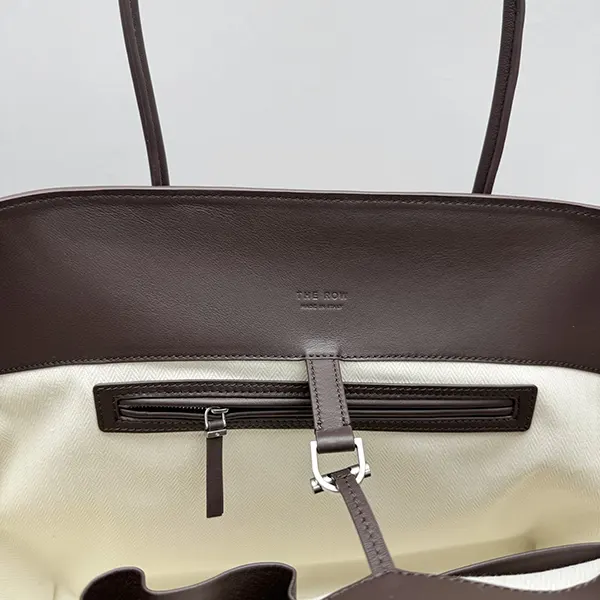 素敵な ザ・ロウ トートバッグ 偽物 Marlo leather tote zah99930