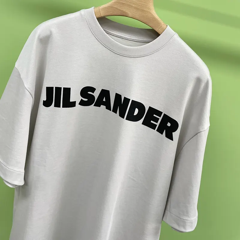 ジルサンダー クルーネック ロゴ Tシャツ 偽物 半袖 カットソー Jit11295