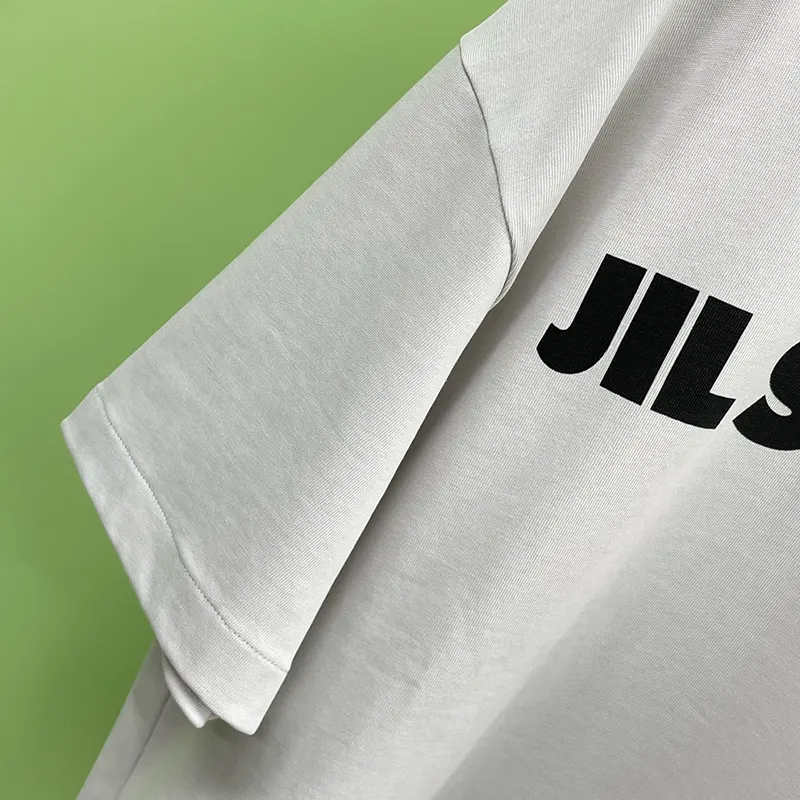 ジルサンダー クルーネック ロゴ Tシャツ 偽物 半袖 カットソー Jit11295