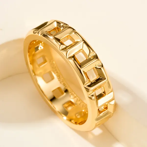 日本未入荷 ティファニー T トゥルー ナローリング 偽物 18K 3.5mm Tid07653