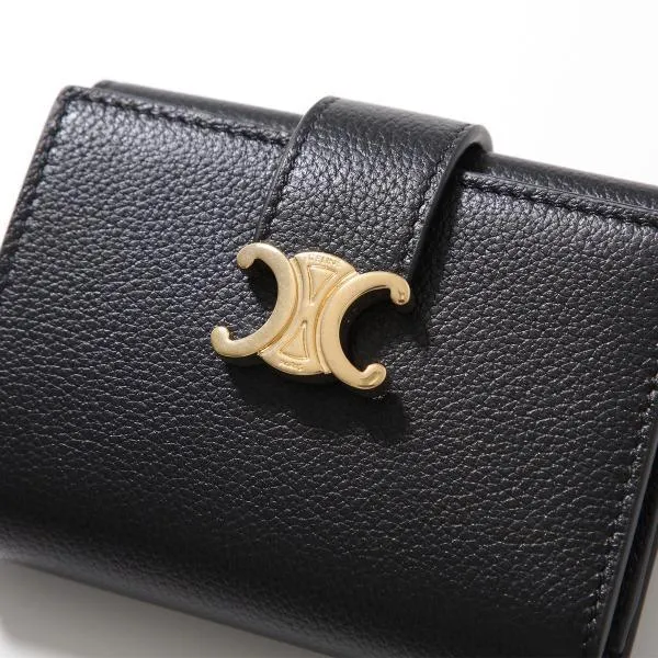セリーヌ 三つ折り財布 コピー Fine Strap Wallet ファイン ストラップ ウォレット カラー2色 10M963GHH
