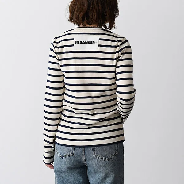 ジルサンダー バッグロゴボーダー長袖Tシャツ コピー J46497